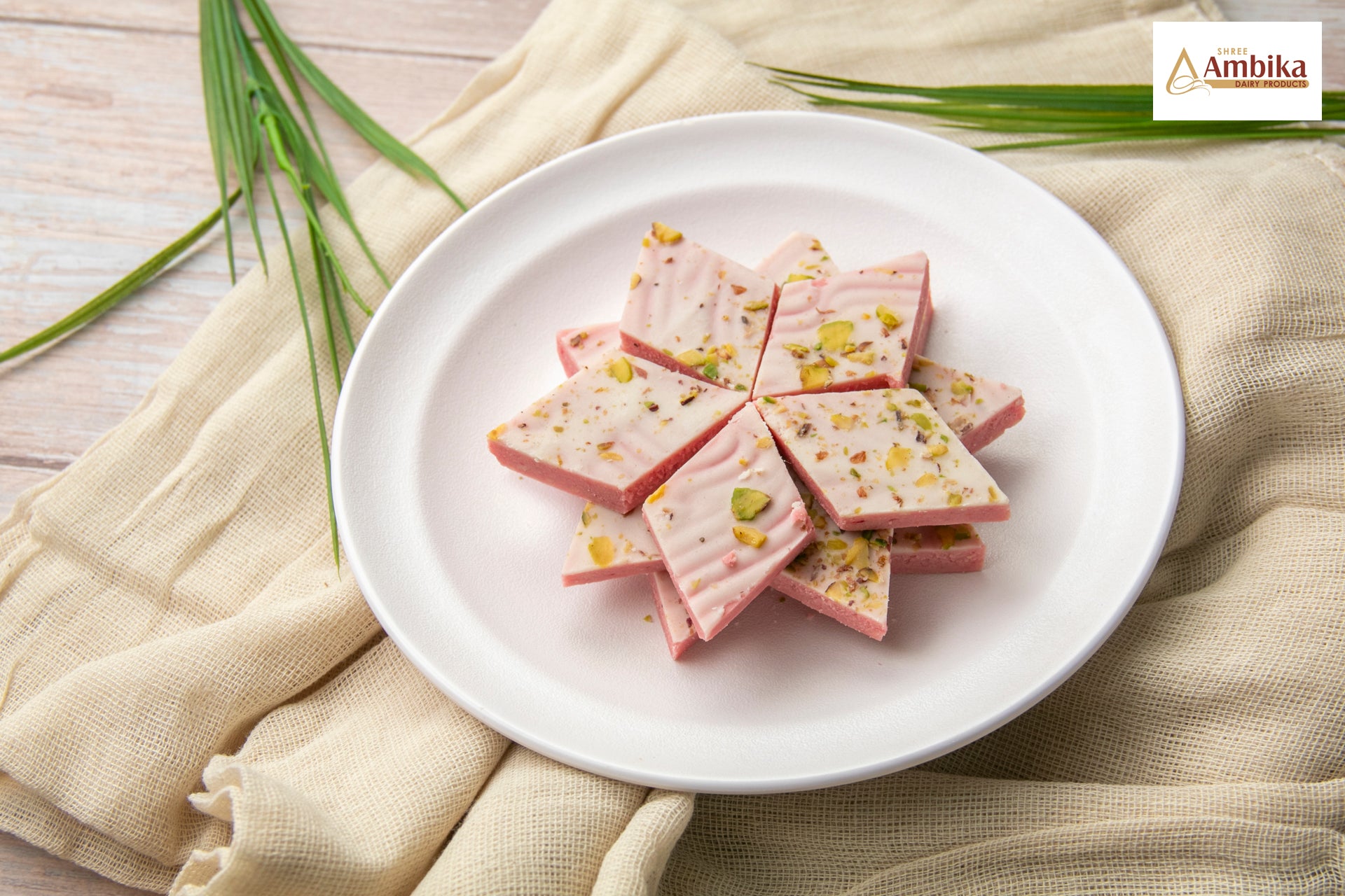 Strawberry Kaju Katli