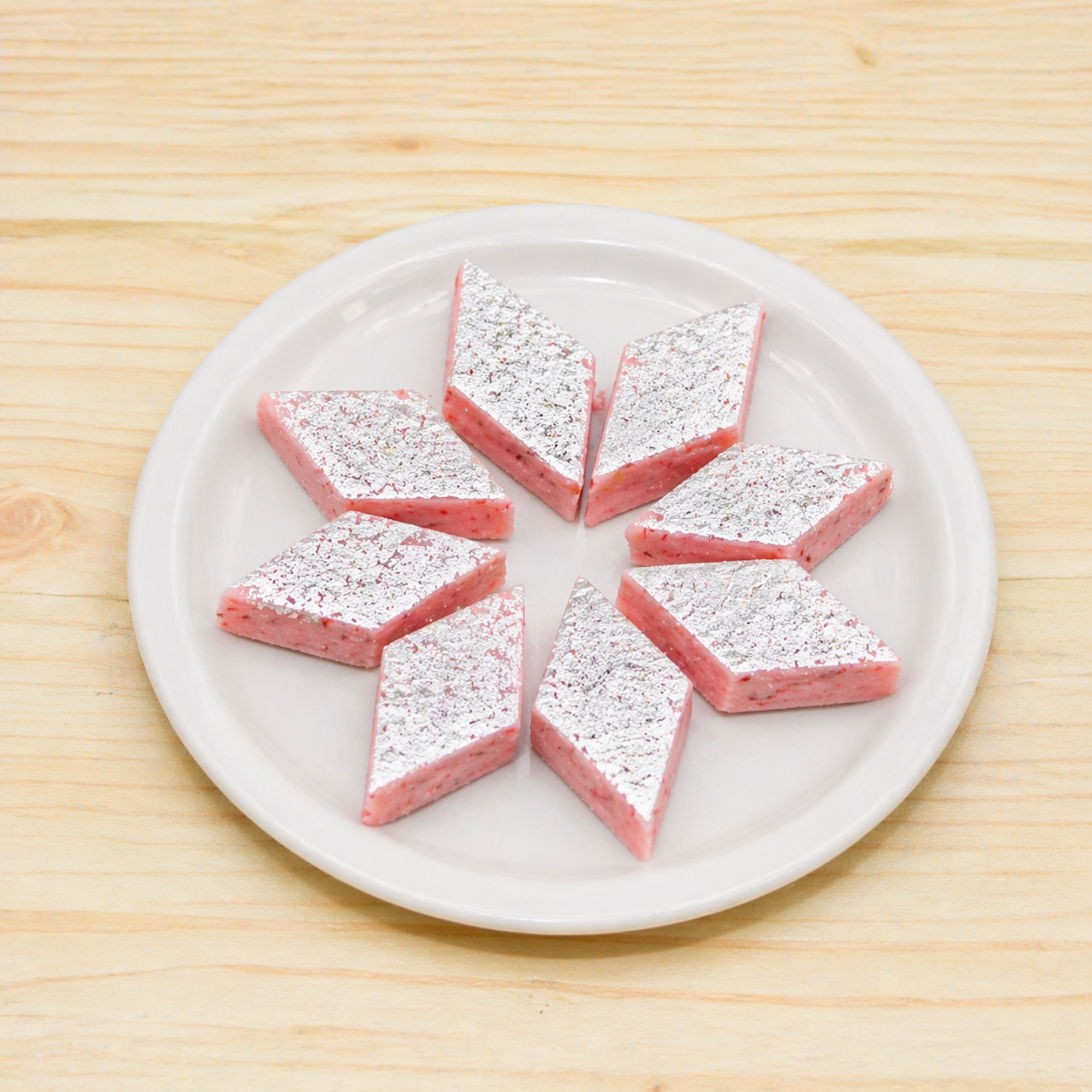Strawberry Kaju Katli
